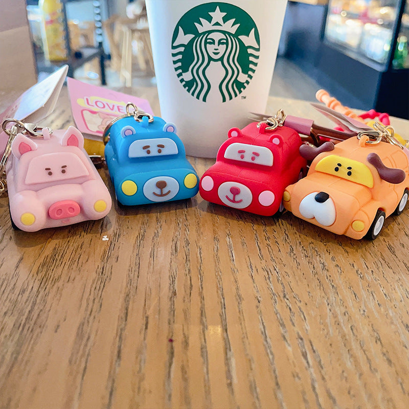 Wholesale Cartoon Animal Car PVC Keychain